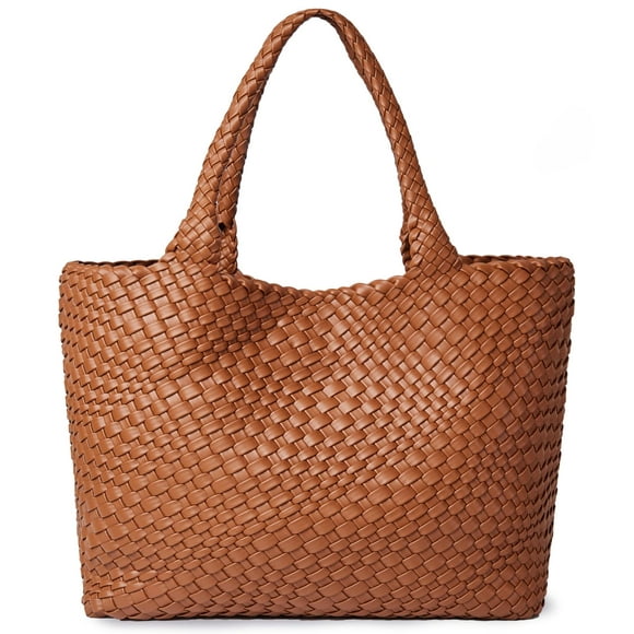 Bolso de mano tejido JOTOFIT para mujer de piel vegana con monedero