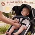 thumbnail image 3 of babyeap Baby Stroller,2 in 1 Lightweight Travel Stroller,Compact Foldable Stroller for Toddler with Reversible,Black, 3 of 12
