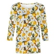 thumbnail image 5 of CYMMPU Summer Trendy Shirts 3/4 Sleeve Tunic Tops Boho Blouses for Women Dressy Casual Spring Tops Bee Printed Crew Neck Loose Fit Lightweight Basic Tees M, 5 of 5