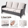 thumbnail image 5 of Vcatnet 6 Pieces Outdoor Patio Furniture Sectional Sofa All-weather Conversation Set with Swivel Rocking Chairs and Coffee Table for Garden,Poolside,Beige, 5 of 8