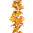 Coolmade Decor Holiday Artificial Maple Leaf Fall Garlands, 3" (Yellow
