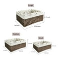 thumbnail image 6 of 3 Pcs Handmade Wicker Storage Baskets Set Shelf Baskets,Woven Decorative Home Storage Bins for Bedroom,livingroom,kitchenroom,Table,Closet,Pantry, Entryway, Home Decor Brown, 6 of 7