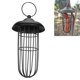 thumbnail image 3 of Comedero Para Pájaros, Techo Extraíble Negro De Gran Capacidad, Comederos Para Pájaros Enjaulados Firmes De 7,9x4,1 Pulgadas Para Zoológico Para Exteriores, 3 of 8