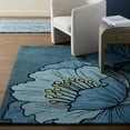 thumbnail image 2 of NICOLE MILLER NEW YORK Flora Grandeur Bloom Handcrafted Area Rug, Natural Wool Rug, Bold Floral Rug, Blue, 5'x7’, 2 of 10