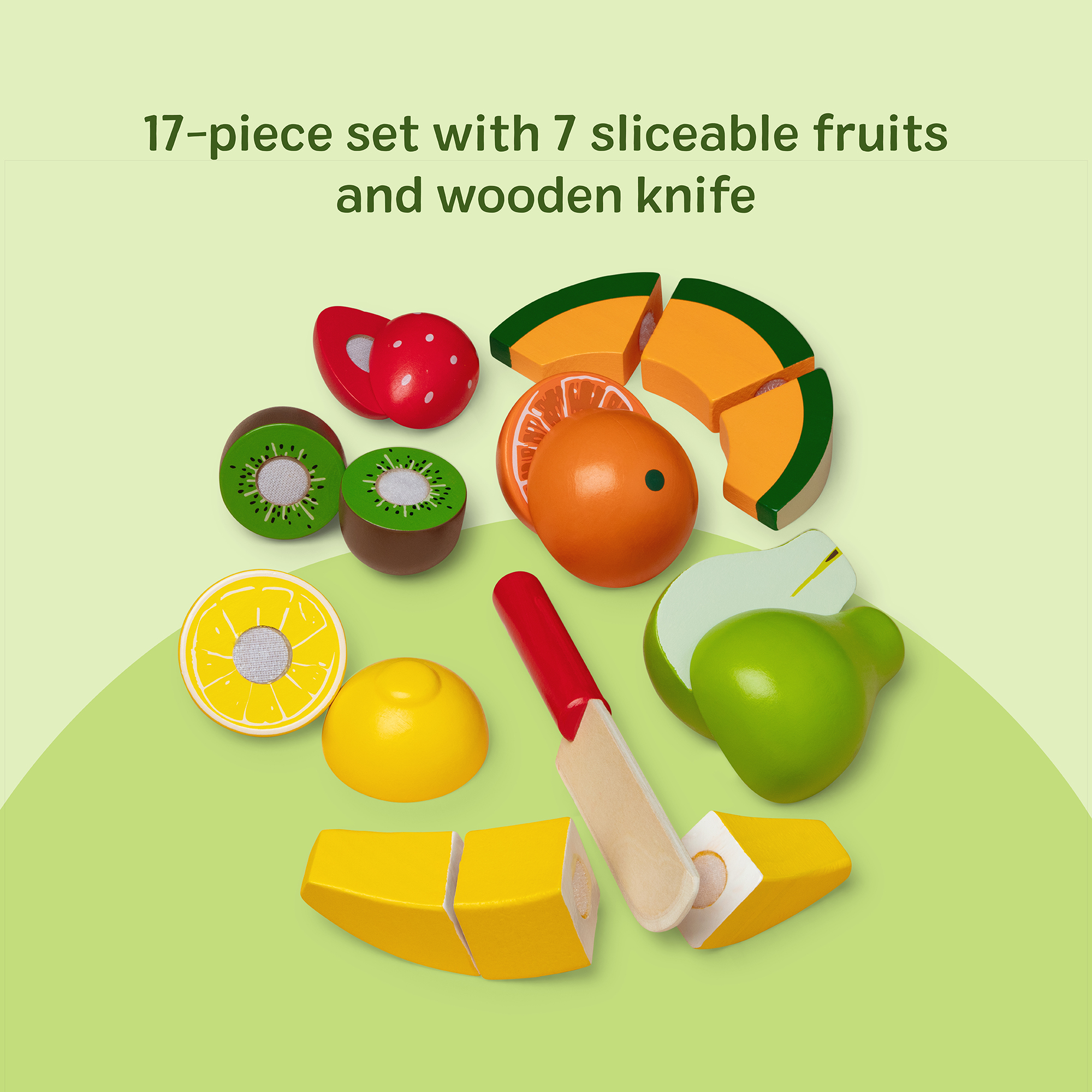 Melissa & Doug Cutting Fruit Set with Wooden Storage Crate photo 3