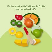Melissa & Doug Cutting Fruit Set - Wooden Play Food Kitchen Accessory, Multi