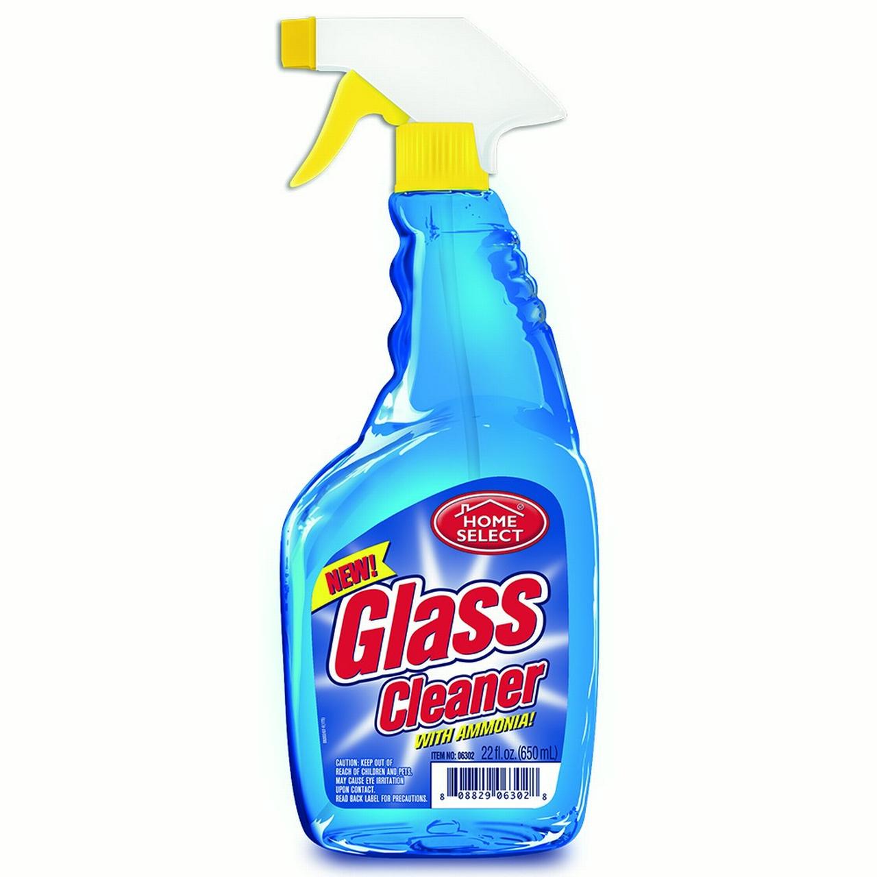 Home Select Glass Cleaner with Ammonia, 22 Oz