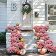 thumbnail image 2 of 16 Bundles Artificial Fall Flowers No Fade Faux Autumn Plants, Fake Indoor Outdoor Greenery for Thanksgiving Table Centerpiece Christmas Wedding Party Home Garden Fireplace Décor (Orange), 2 of 4