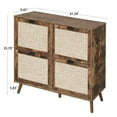thumbnail image 3 of 4 Doors Shoe Rack, Freestanding Modern Shoe Storage Cabinet for Entryway, 3 of 13