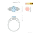 thumbnail image 3 of ANGARA Natural Vintage Style Oval 1.5 ct Aquamarine Ring with Diamonds in 14K White Gold for Women (Size-9x7mm) | March Birthstone, Anniversary, Jewelry Gift for Women | Natural Aquamarine Ring, 3 of 7