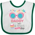 thumbnail image 3 of Inktastic Happy Birthday Daddy Boys or Girls Baby Bib, 3 of 4