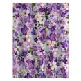 thumbnail image 2 of Shower Curtains Purple Flowers Waterproof Liners Polyester Fabric Weighted Hem Machine Washable 59" x 79", 2 of 7