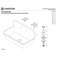 thumbnail image 6 of Kingston Brass GKTA3620198 Arcticstone 36-Inch Solid Surface White Stone Single Bowl Top-Mount Kitchen Sink with Backsplash and Strainer in Matte White, 6 of 8