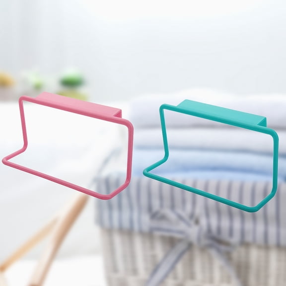 Hemobllo 2-Pack Assorted Color Towel Holder Rack for Door Hanging, Kitchen & Bathroom Space Saving Organizer