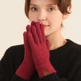 thumbnail image 3 of Guantes de invierno para mujer de punto trenzado para mensajes de texto con pantalla táctil y smartphone, 3 of 5