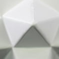 thumbnail image 4 of Saltoro Sherpi Ceramic 12 Point Stellated Icosahedron Sculpture, Large, Set of 2, White, 4 of 5