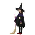 thumbnail image 4 of Usaibhir Witch Cloak Black Cloak Costume Kids Hooded Cloak Halloween Performance Costumes Spooky Trick or Treating Cosplay Poncho 2-15 Years, 4 of 6