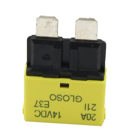 Universal Car Truck tiny Fuses 24V Manual Circuit Breaker - Yellow, 20A ...
