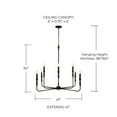 thumbnail image 4 of 8 Light Chandelier In Contemporary Style-34 Inches Tall And 41 Inches Wide-Textured White Finish    -Traditional Installation Capital Lighting, 4 of 7