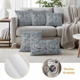 thumbnail image 6 of Blue Seaports Outdoor Waterproof Pillow Covers, Vintage Ocean Anchor Shark Farmhouse Wood Decorative Square Throw Pillowcase Sofa Cushion Sham for Patio/Couch/Chair, 26"x26" 2 Pack, 6 of 8