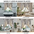 thumbnail image 3 of Gold Christmas Trees Elk Swag Valances for Windows, Kitchen Window Curtains Over Sink, Xmas Snowflakes Balls Grey Window Treatment Curtains for Living Room/Bedroom Curtains 2 Panel Sets 36"x45", 3 of 8