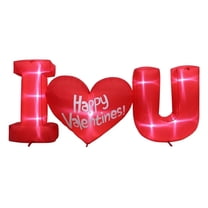 6' Air Blown Inflatable Valentine's Day Green & Yellow Dragon Holding Heart Yard Decoration