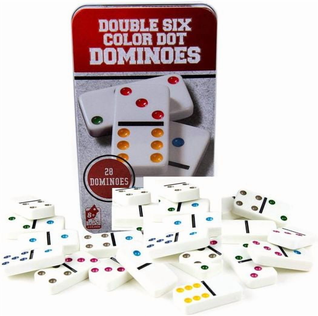 Conjunto de dominós clássico para adultos, conjunto de jogo de dominós duplo seis com caixa de Conjunto de dominós clássico para adultos, conjunto de jogo de dominós duplo seis com caixa de
