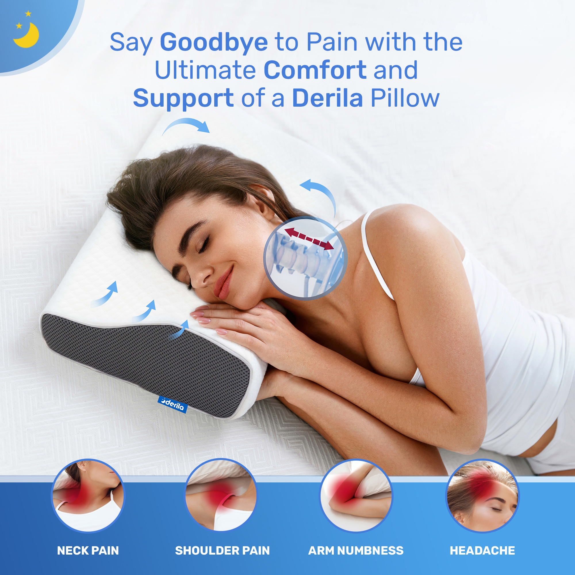 Derila King Size Cervical Memory Foam Pillow photo 2
