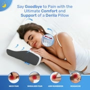 Derila® | Cervical Memory Foam Pillow (King Size|White )| Neck,Shoulder Pain Relief | Improves Sleep