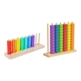 thumbnail image 3 of 2 juguetes de madera para clasificar colores y apilar, juego de bloques apilables para contar, juguete educativo Estilo B, 3 of 9