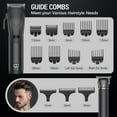 thumbnail image 3 of Hair Clippers & Beard Trimmer for Men, Cordless Rechargeable Haircut Clipper Kit with Adjustable Blade and LED Display, 3 of 11