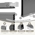 thumbnail image 3 of BERISSA No Drill No Tools Top Down Bottom Up Cellular Shades Blackout Honeycomb Blinds Cordless Tension Cellular Blinds for Indoor Windows,Gray,34"W x 64"H, 3 of 7