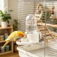 thumbnail image 5 of Hanging Automatic Bird Water Dispenser for Parrots and Cockatiels, Cage-Mounted Water Bottle with Large Capacity, Easy Refill Plastic Drinking Accessory for Bird Cage, Aviary, Home, White, 5 of 6