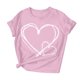 thumbnail image 4 of Xuyuer Women's Lover Printed Round Neck Short Sleeve T-Shirt, Cute Casual Graphic Tee Top for Date Nights, Anniversary Gifts and Couple Outfits, 4 of 7