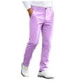 thumbnail image 3 of COMVALUE Men's Chinos Casual Business Dress Pants Slim Fit Skinny Stretch Flat-Front Lightweight Comfort Slacks with Pockets (Light Purple, M), 3 of 9