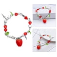 thumbnail image 2 of CIYISON Charming Strawberry Bracelet Wrist Jewelry Beaded Bracelet Alloy Material, 2 of 8