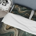 thumbnail image 4 of Designart "Abstract Artwork with Wave Twists" Abstract Liquid Ink Bedding Covert Set - Modern Grey Abstract Bed Set With 2 Shams, 4 of 6