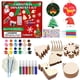 thumbnail image 1 of Kit de pintura navideña de madera para manualidades con 50 adornos, 1 of 7