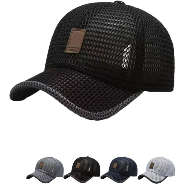 Optimumeny Gorra de béisbol informal de verano al aire libre, sombrero de malla transpirable, sombrero de camionero, gorra de béisbol