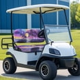 thumbnail image 2 of Garronmavis Sunset Palm Tree Golf Cart Seat Covers Aesthetic Comfortable Washable Polyester Fabric Golf Cart Bench Seat Covers Interior Accessories for Golfer Universal Fit Most Brand, 2 of 6