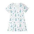 thumbnail image 4 of RXIRUCGD 2025 Vêtements d'Été pour Enfants 3-12 Ans Mode Couleur Unie Pyjamas Rêveurs Robe à Manches Courtes Col Rond, 4 of 5