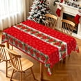 thumbnail image 2 of Nanqianyi Poinsettia Rectangle Tablecloth,Waterproof Stain Resistant Christmas Table Cover,52x70 Inch, 2 of 7