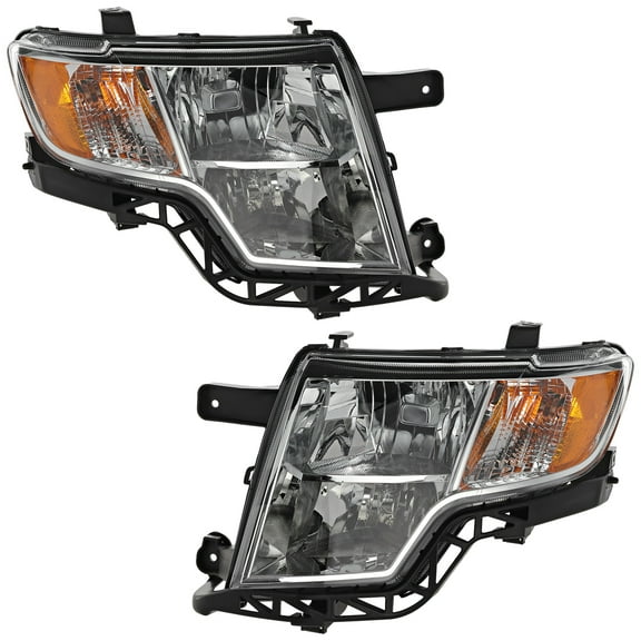Garage-Pro Driver and Passenger Side Headlight for Ford Edge Limited SE SEL 2007-2010 Halogen With bulb(s) CAPA Sport Utility Replaces# 7T4Z13008A 7T4Z13008B