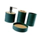 thumbnail image 4 of Juego de 4 accesorios de baño Macarena dispensador de jabón decoración de baño jabonera encimera verde oscuro, 4 of 8