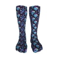 thumbnail image 5 of Kdxio Skull Flower Blue Funny Silky Novelty Funky Long Knee High Socks Soft 3D Print Cosplay Crazy Stockings for Men Women, 5 of 8