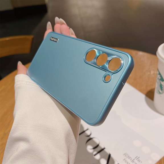 SaniMore for Samsung Galaxy S22 Case, Shock Absorption Bumper Rear Camera Protection Rugged PC Ultra-Slim & Lightweight Heavy Duty Full Body Protective Cover for Samsung S22, Cyan