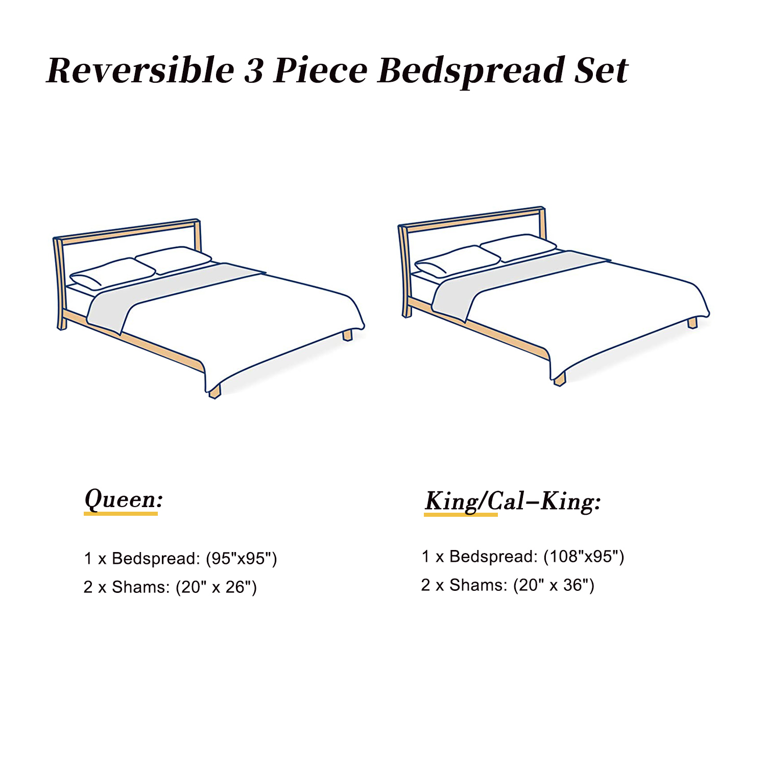 3-Piece Reversible Red & Blue Southwestern Pattern Bedspread Set,Queen