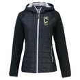 thumbnail image 2 of Women's-Cutter & Buck  Black Columbus Crew Rainier Primaloft Eco Raglan Full-Zip Hybrid Hooded Jacket, 2 of 3