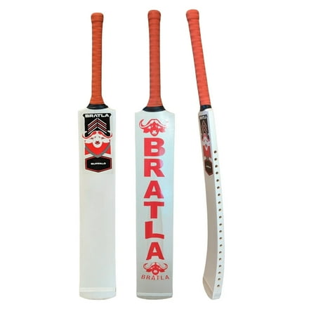 Bratla Buffalo Cricket Bat for Tape Tennis Soft Ball For Adult Lightweight Curved Profile