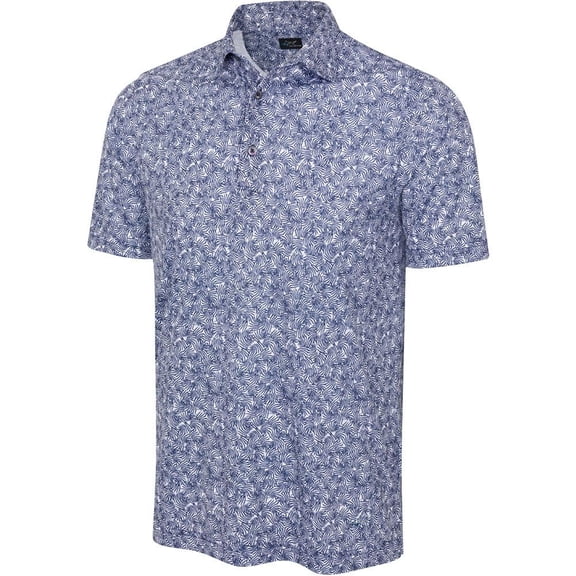 Greg Norman ML75 Recycled Microlux Vine Print Navy Shirt Men L